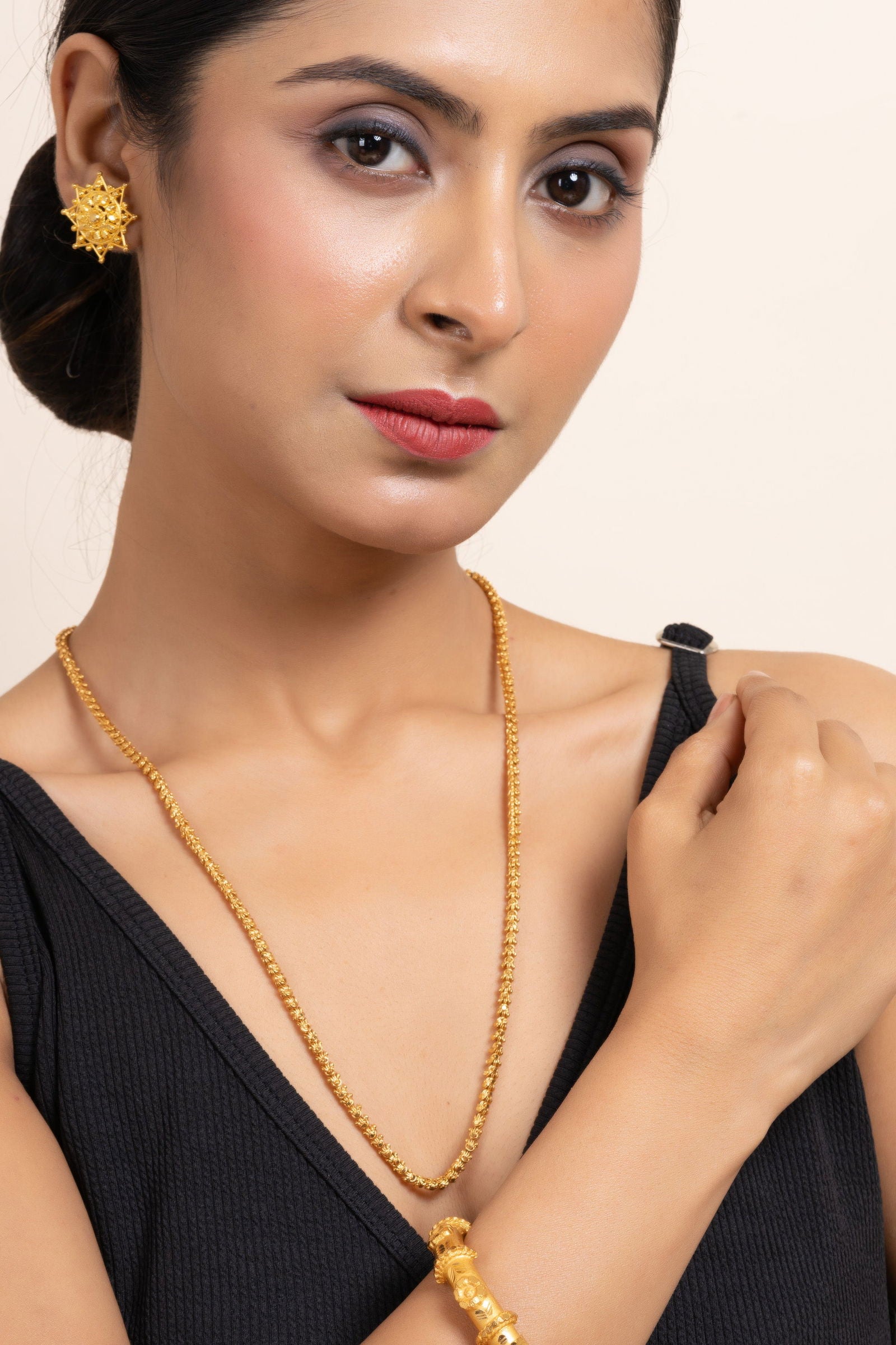 Gold Plated 1.5g Designer Necklace Chain, Handmade Copper Jewelry, Non-Allergic, Perfect For Any Occasion LOOK AND ADORN - designed for you