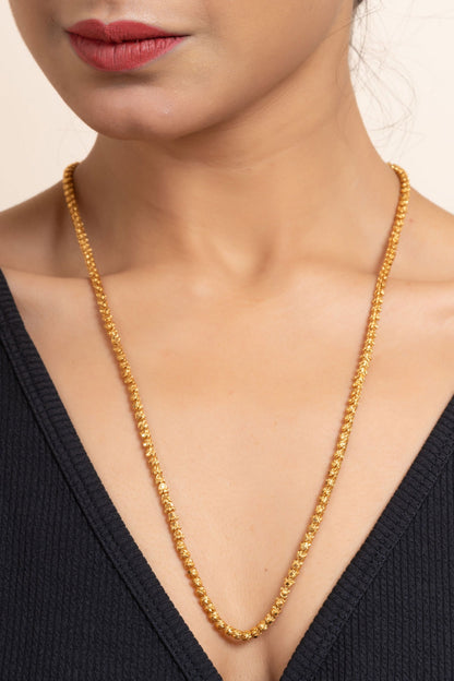 Gold Plated 1.5g Designer Necklace Chain, Handmade Copper Jewelry, Non-Allergic, Perfect For Any Occasion LOOK AND ADORN - designed for you